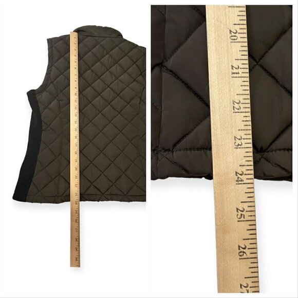 Andrew Marc BrownPuffer Quilted Vest with Black Side Panel, Size Large - Picture 11 of 12